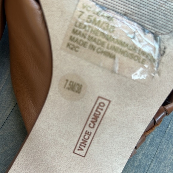 Vince Camuto Leana Slide Sandals in Barn Brown - Picture 7 of 8